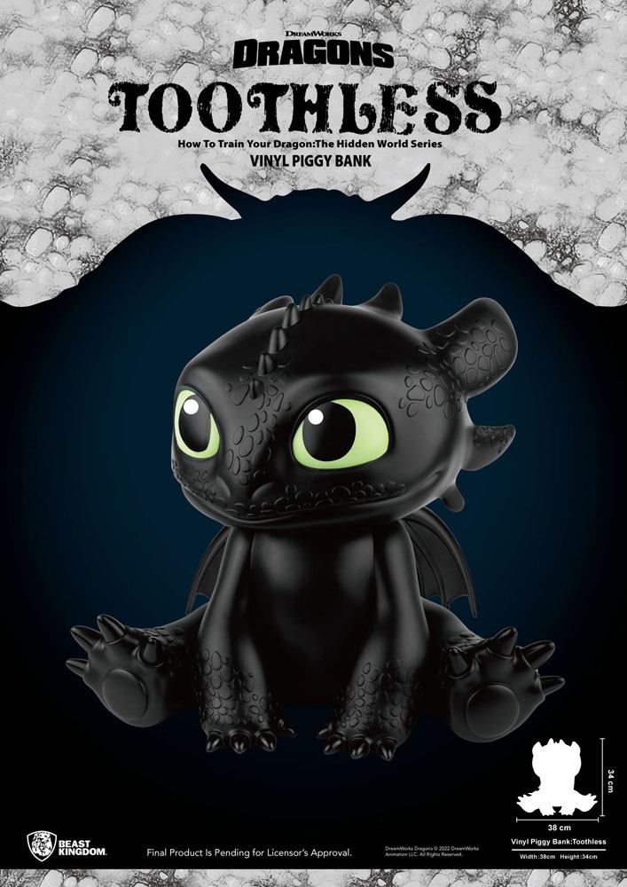 Dragons tirelire Piggy Vinyl Toothless 30 cm