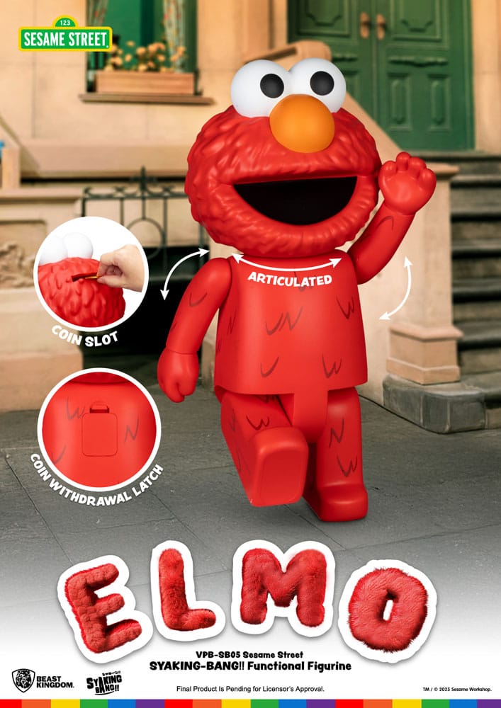 Sesame Street Syaking Bang tirelire vinyle  Elmo 47 cm