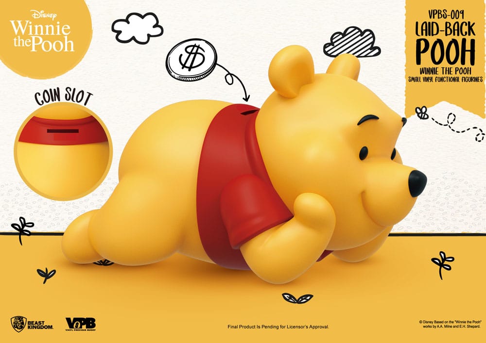 Winnie The Pooh Small Vinyl Piggy Bank tirelire Décontracté Winnie 26 cm