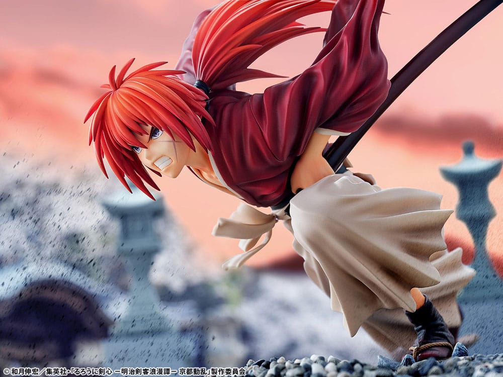 Rurouni Kenshin: Meiji Kenkaku Romantan Kyoto Douran statuette PVC 1/6 Kenshin Himura Dragon Flight of Heaven Ver. 26 cm