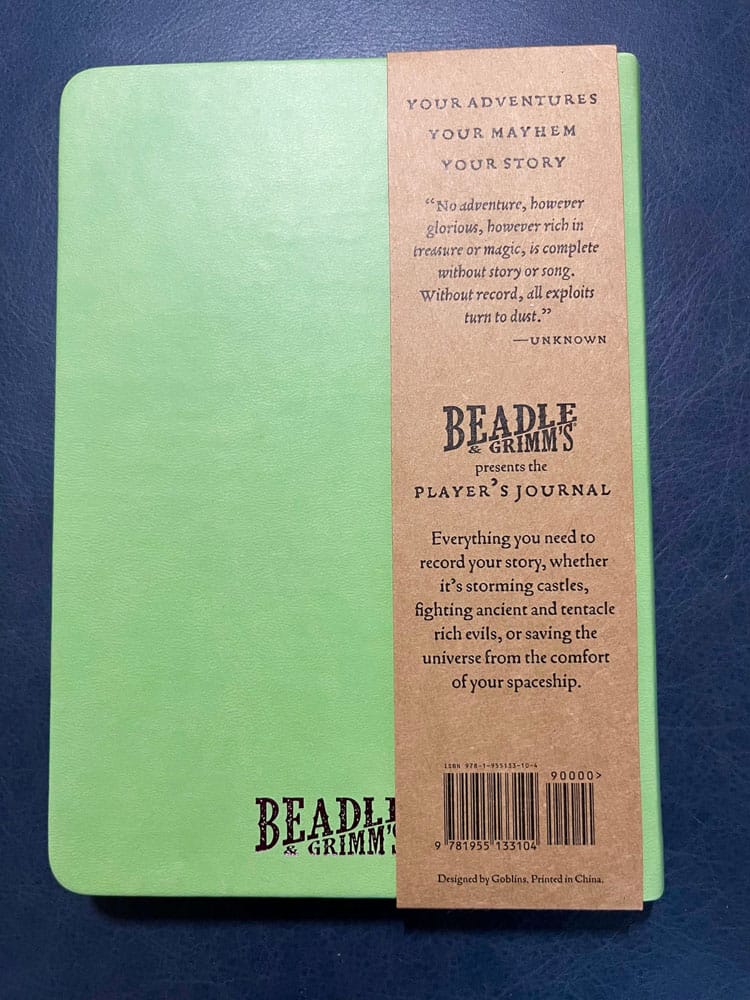 Cahier A5 Player's Journal Sage Green Shield