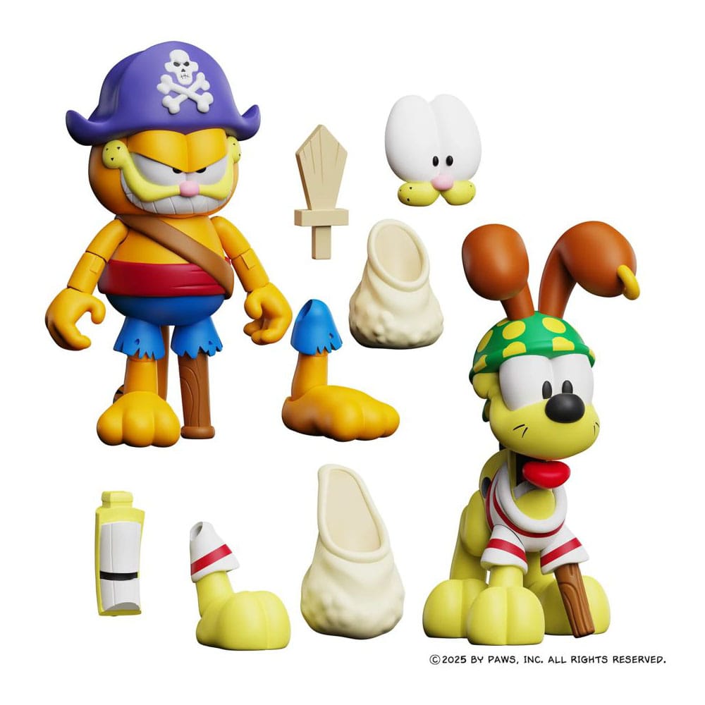 Garfield  pack 2 figurines Pirate Garfield and Pirate Odie