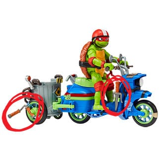 Ninja Turtles : Teenage Years figurine Raphael & Scooter et side-car 11 cm