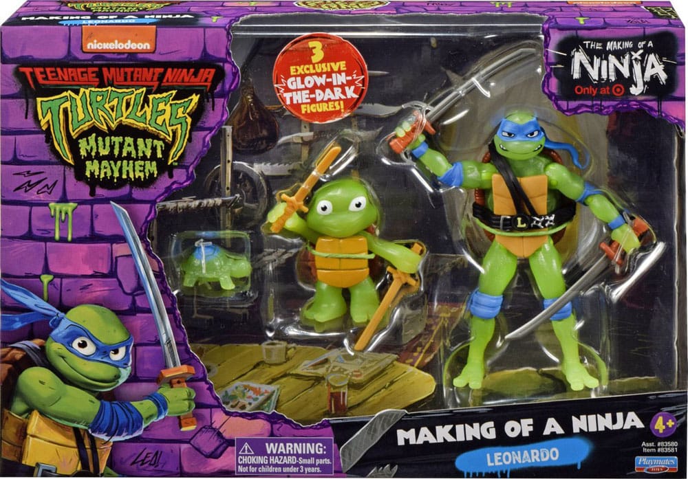 Ninja Turtles : Teenage Years pack 3 figurines Leonardo Evolution 10 cm