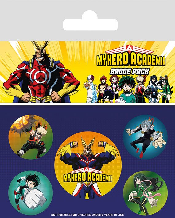 My Hero Academia pack 5 badges Characters