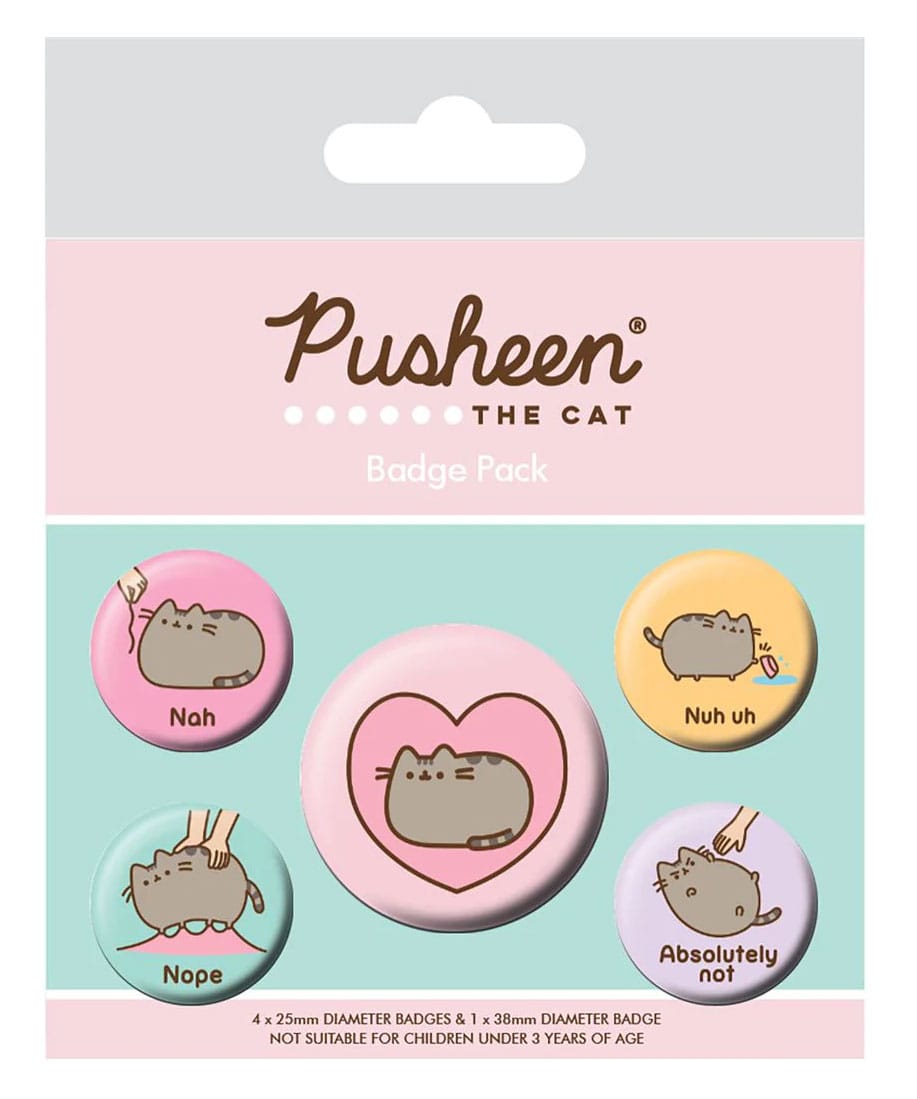 Pusheen pack 5 badges Pusheen Nah