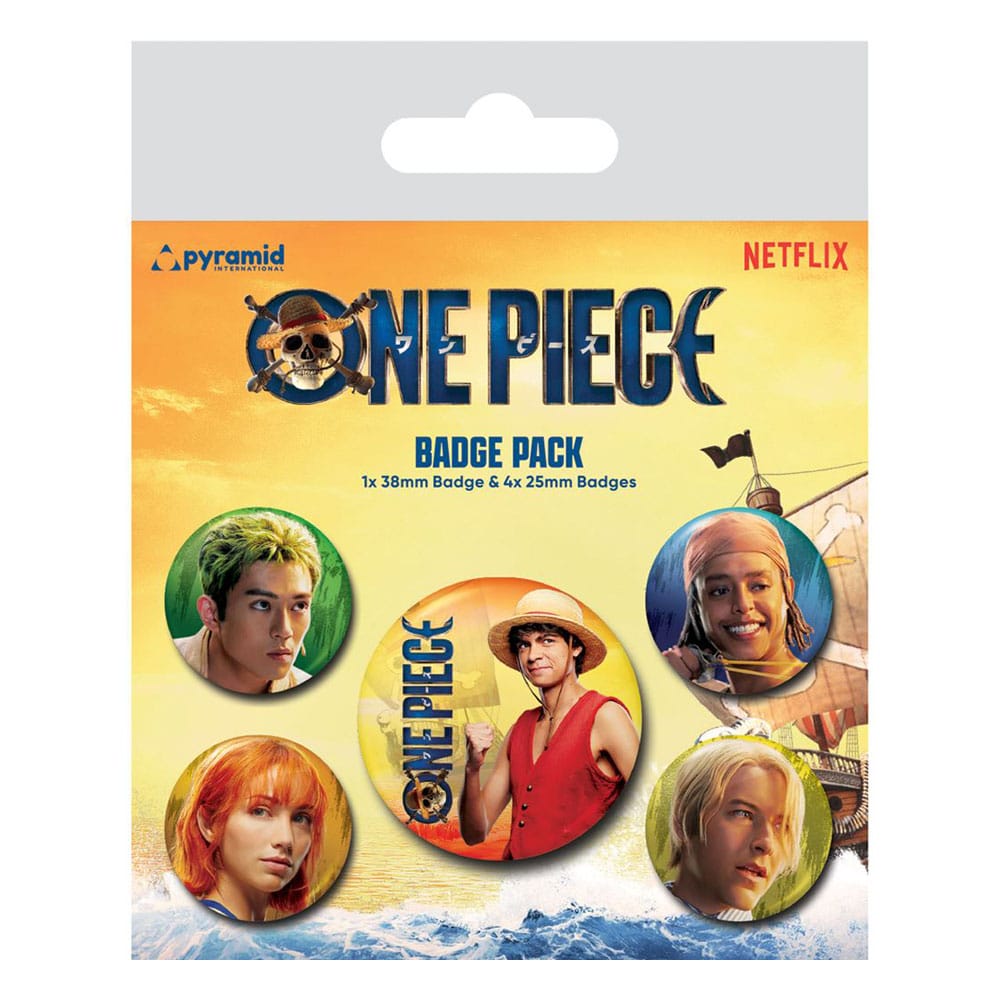 One Piece pack 5 badges The Straw Hats