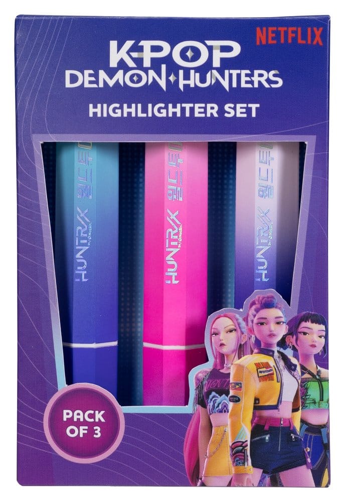 KPop Demon Hunters pack 3 surligneurs Huntr/x