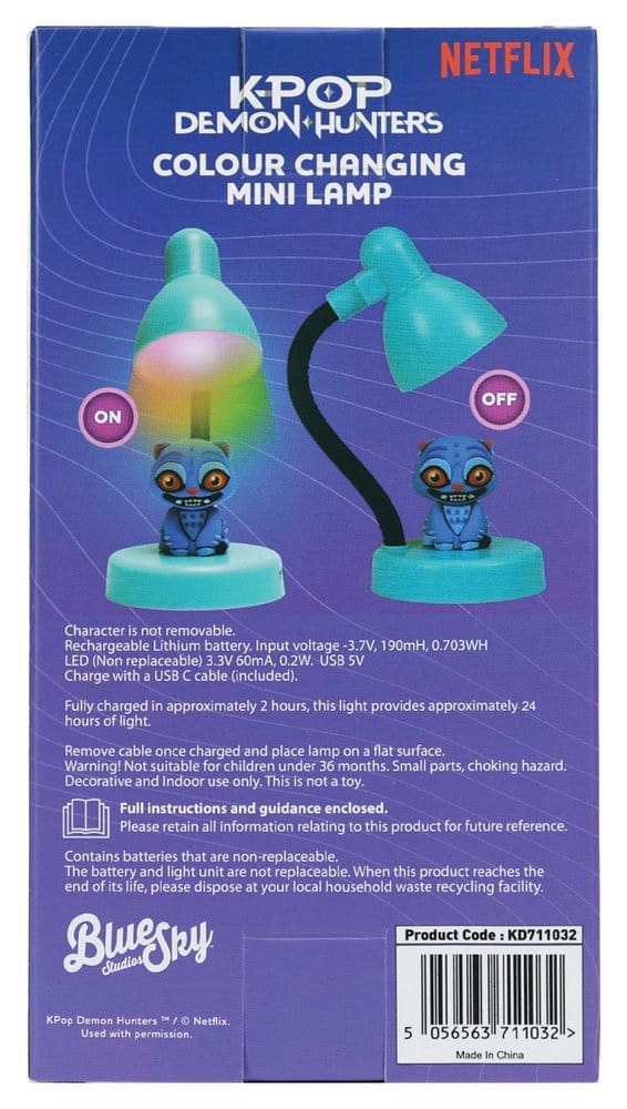 KPop Demon Hunters lampe LED mini avec figurine Derpy 11 cm