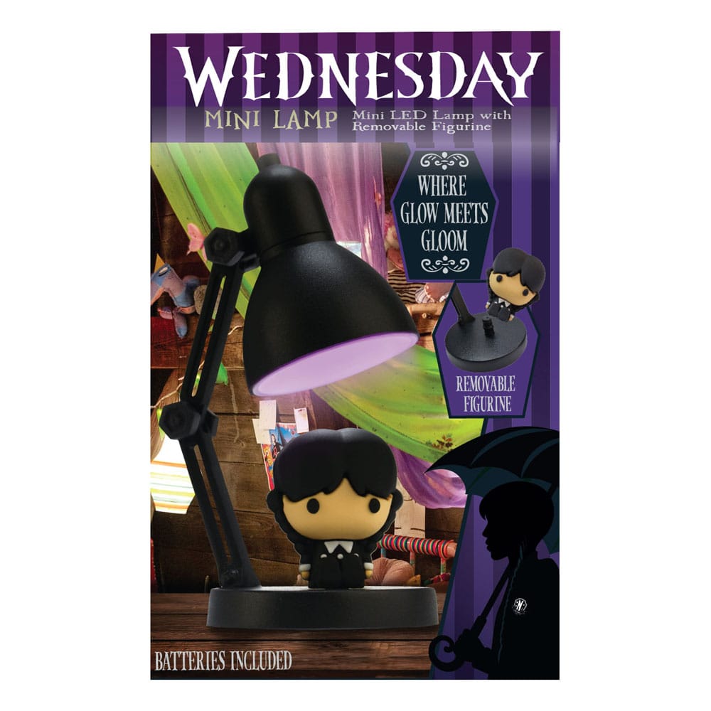 Wednesday lampe LED mini avec figurine 10 cm
