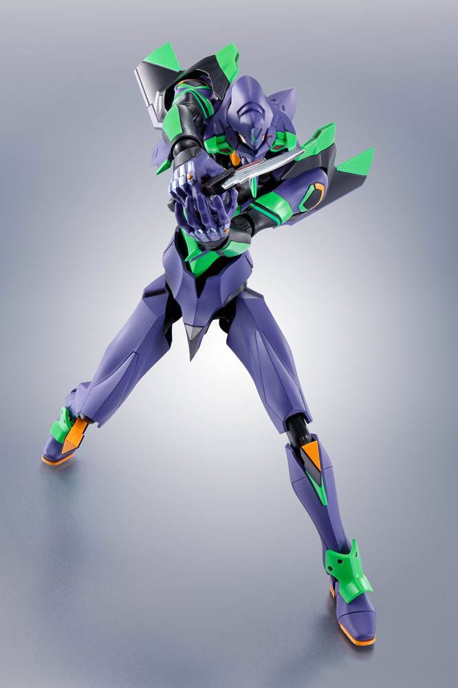 Evangelion: 3.0+1.0 Thrice Upon a Time figurine Robot Spirits (Side EVA)  Evangelion Test Type-01 + Spear of Cassius Renewal Color Edition Reissue