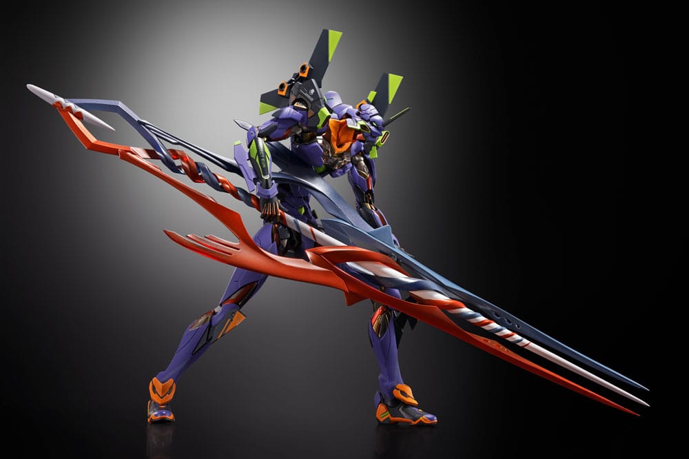 Neon Genesis Evangelion figurine Diecast Metal Build Eva Test Type-01 30th with the Spear of Gaius 22 cm