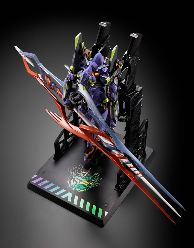 Neon Genesis Evangelion figurine Diecast Metal Build Eva Test Type-01 30th with the Spear of Gaius 22 cm