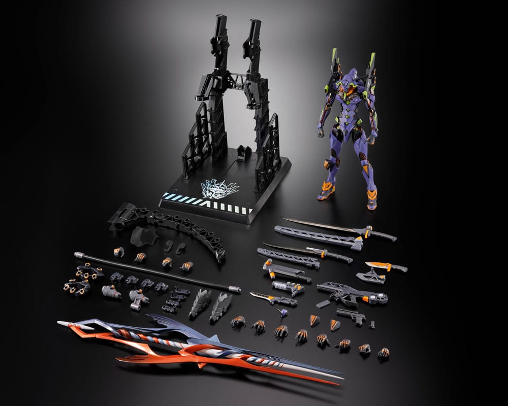 Neon Genesis Evangelion figurine Diecast Metal Build Eva Test Type-01 30th with the Spear of Gaius 22 cm