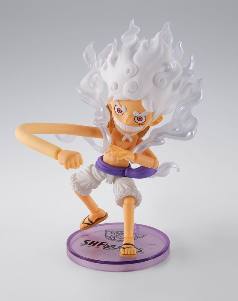 One Piece figurine World Collactable Figures x S.H. Figuarts Monkey D. Luffy Gear 5 8 cm