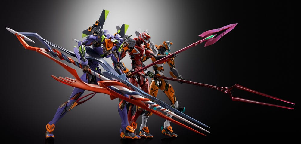 Neon Genesis Evangelion figurine Diecast Metal Build Eva Production Model-02 30th with the Spear of Cassius 22 cm