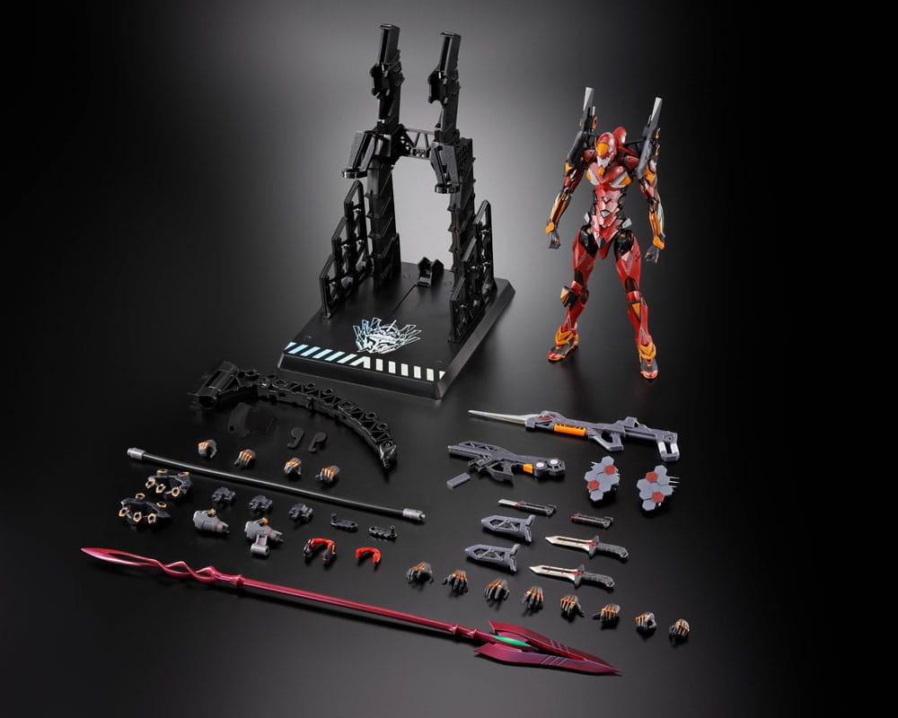 Neon Genesis Evangelion figurine Diecast Metal Build Eva Production Model-02 30th with the Spear of Cassius 22 cm