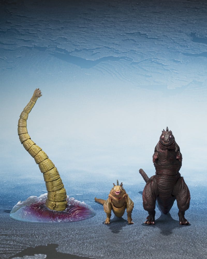 Godzilla 2016 Pack 3 figurines S.H.MonsterArts The Second Form, Thrid Form, Giant Unidentified Creature Set