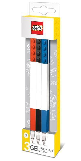 LEGO pack 3 stylos à bille à encre gel Bricks