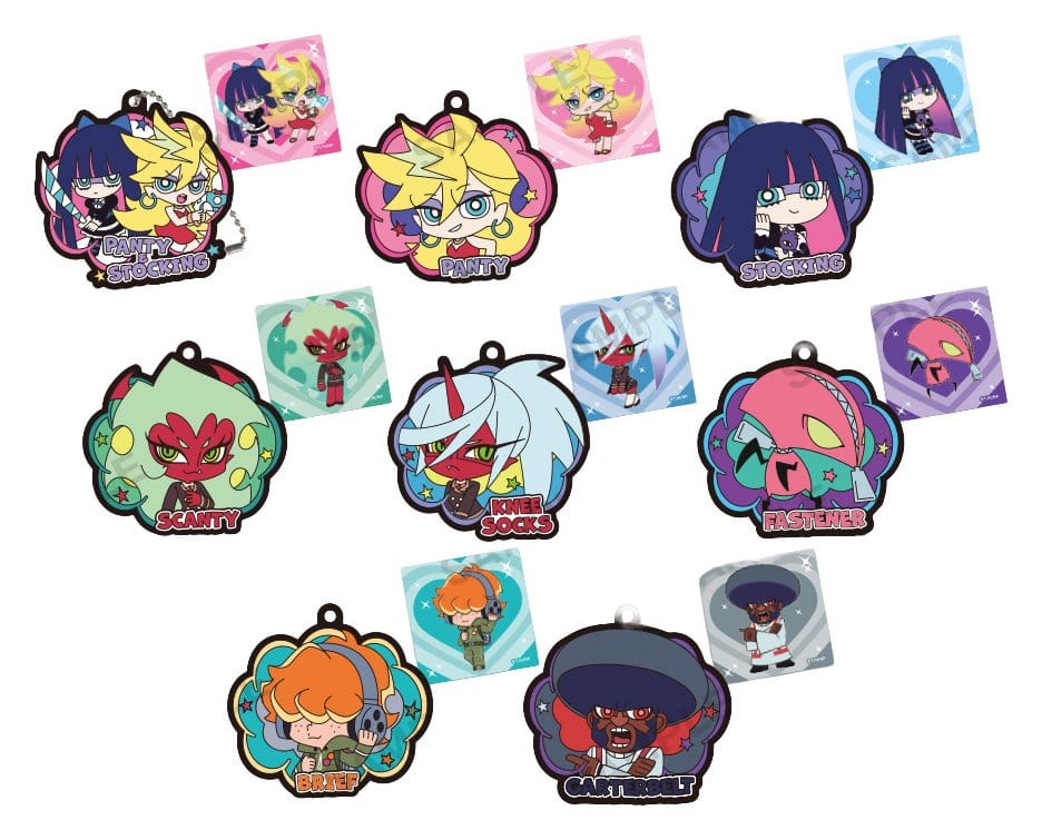 Panty & Stocking with Garterbelt assortiment charms caoutchouc Keyholder 5 cm (6)