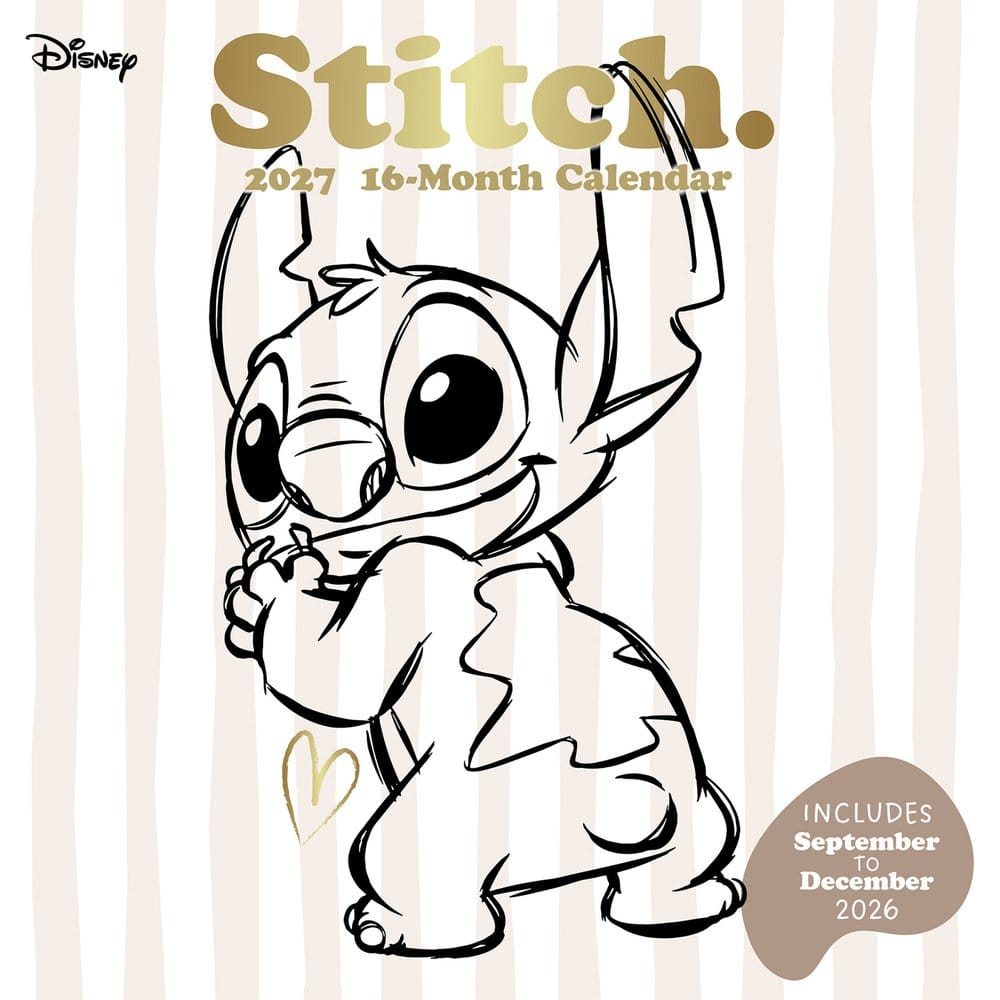 Stitch calendrier Life is Better with Stitch 2027 30 x 30 cm