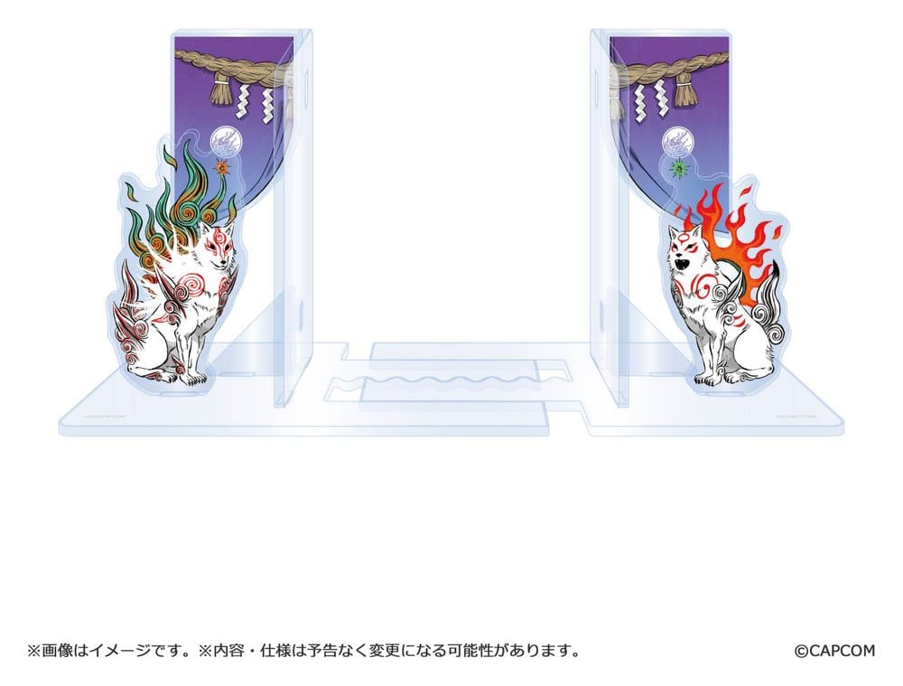 Okami 20th Anniversary Reprint Art Project serre-livres en acrylique 14 cm