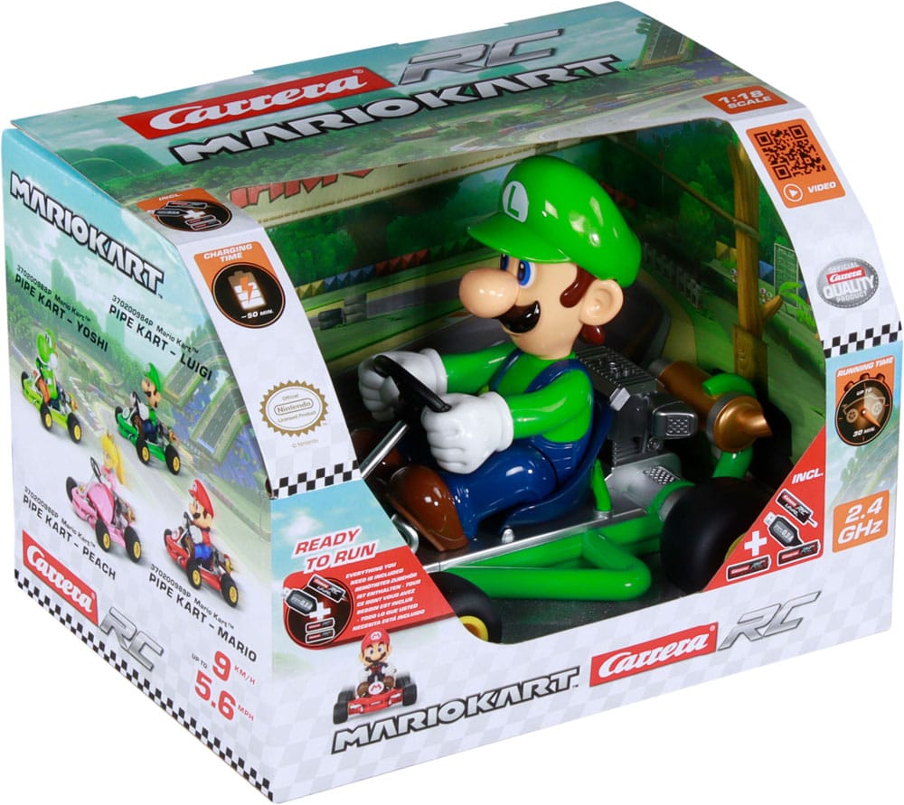 Super Mario Kart voiture télécommandée RC 1/18 2,4GHz Pipe Kart Luigi