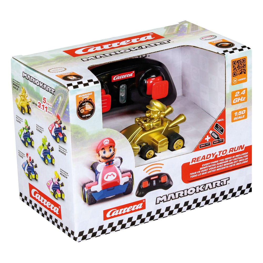 Super Mario Kart voiture télécommandée RC 1/50 2,4GHz Mini Mario Gold