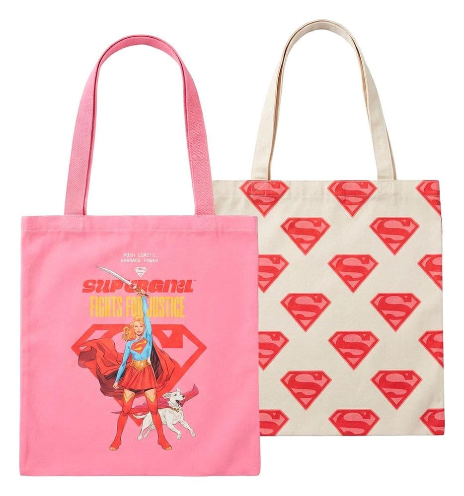 DC Comics pack 2 sacs shopping Superman Supergirl