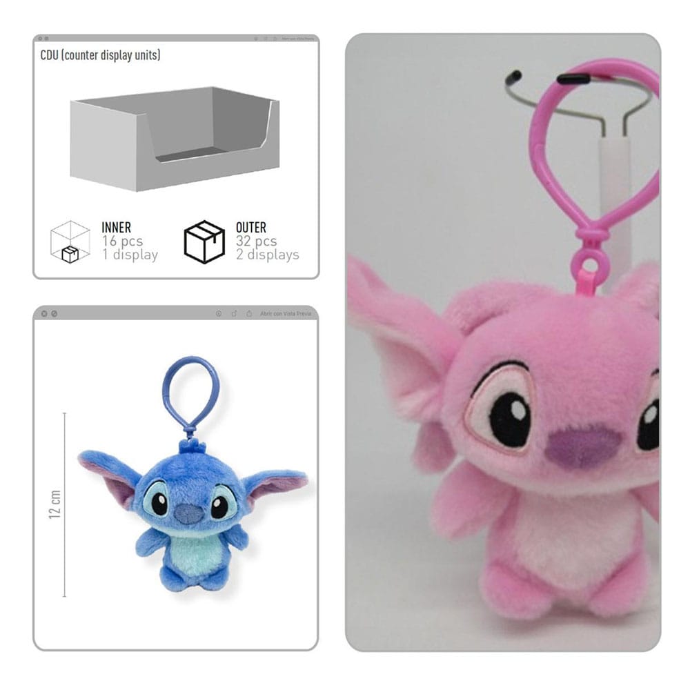 Lilo & Stitch assortiment porte-clés peluche 12 cm (24)
