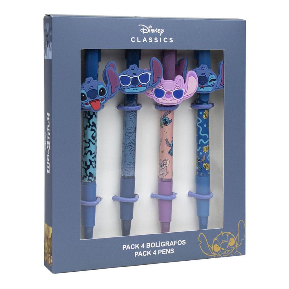 Loli & Stitch pack 4 stylos à bille