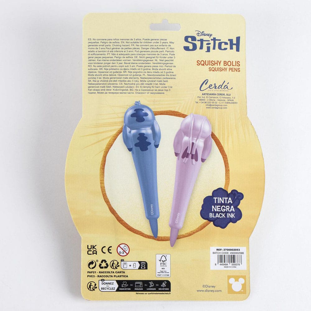 Loli & Stitch pack 2 stylos à bille Squishy
