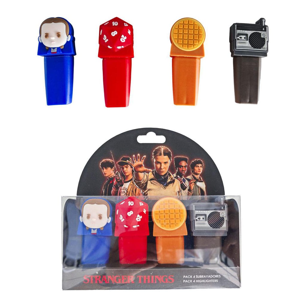 Stranger Thinigs pack 4 surligneurs