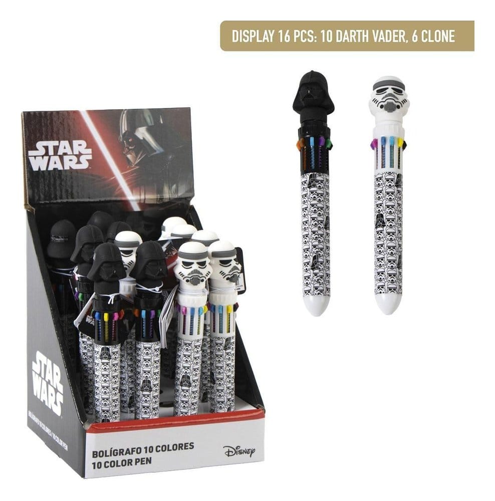 Star Wars stylo à bille 10 couleurs présentoir (16)