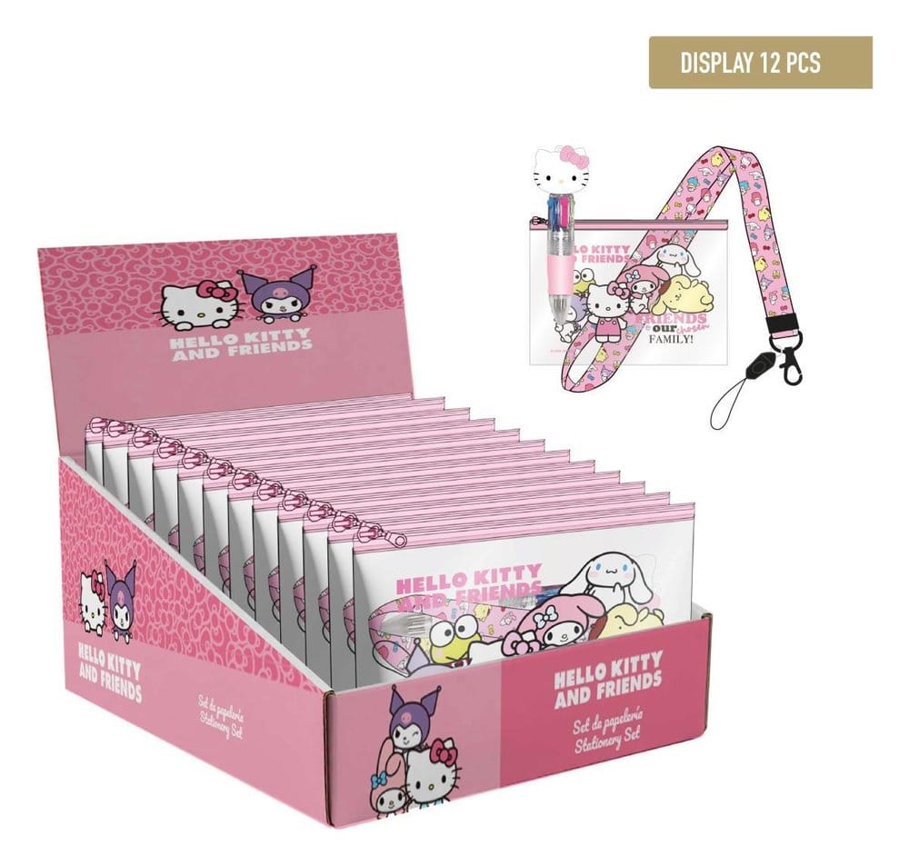 Sanrio Set de Papeterie avec Pendentif Hello Kitty présentoir (12)