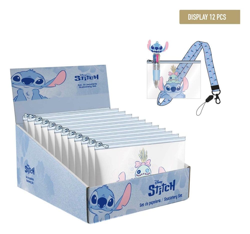Disney Set de Papeterie avec Pendentif Stitch présentoir (12)