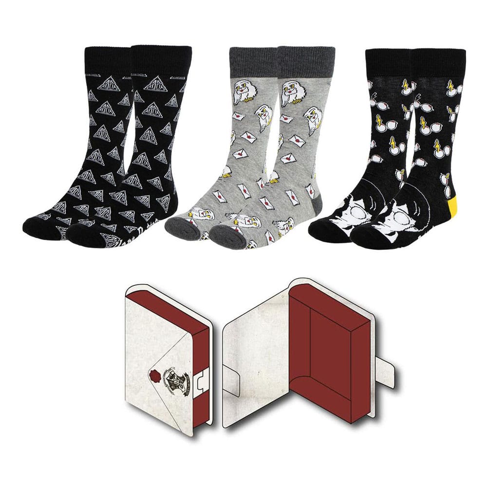 Harry Potter pack 3 paires de chaussettes 38-45