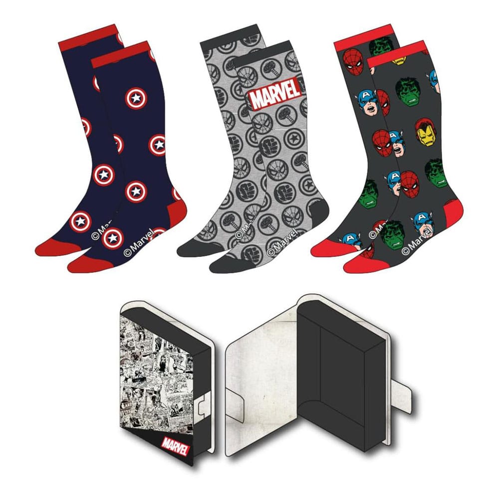 Marvel pack 3 paires de chaussettes 38-45