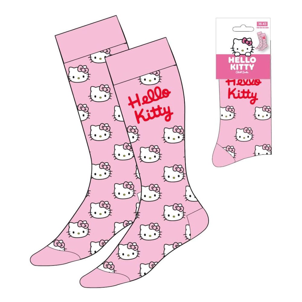 Sanrio chaussettes Hello Kitty Face Pink 36-43