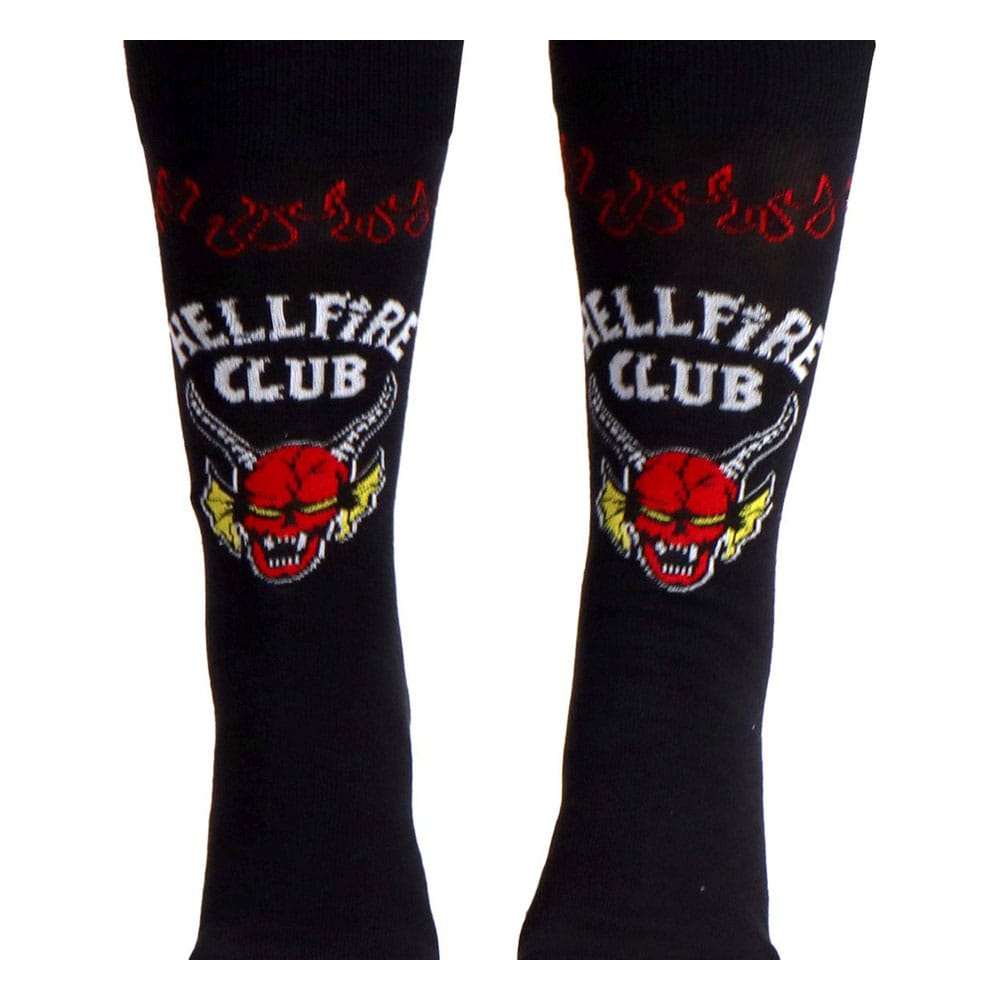 Stranger Things chaussettes Hellfire Club Black 38-45