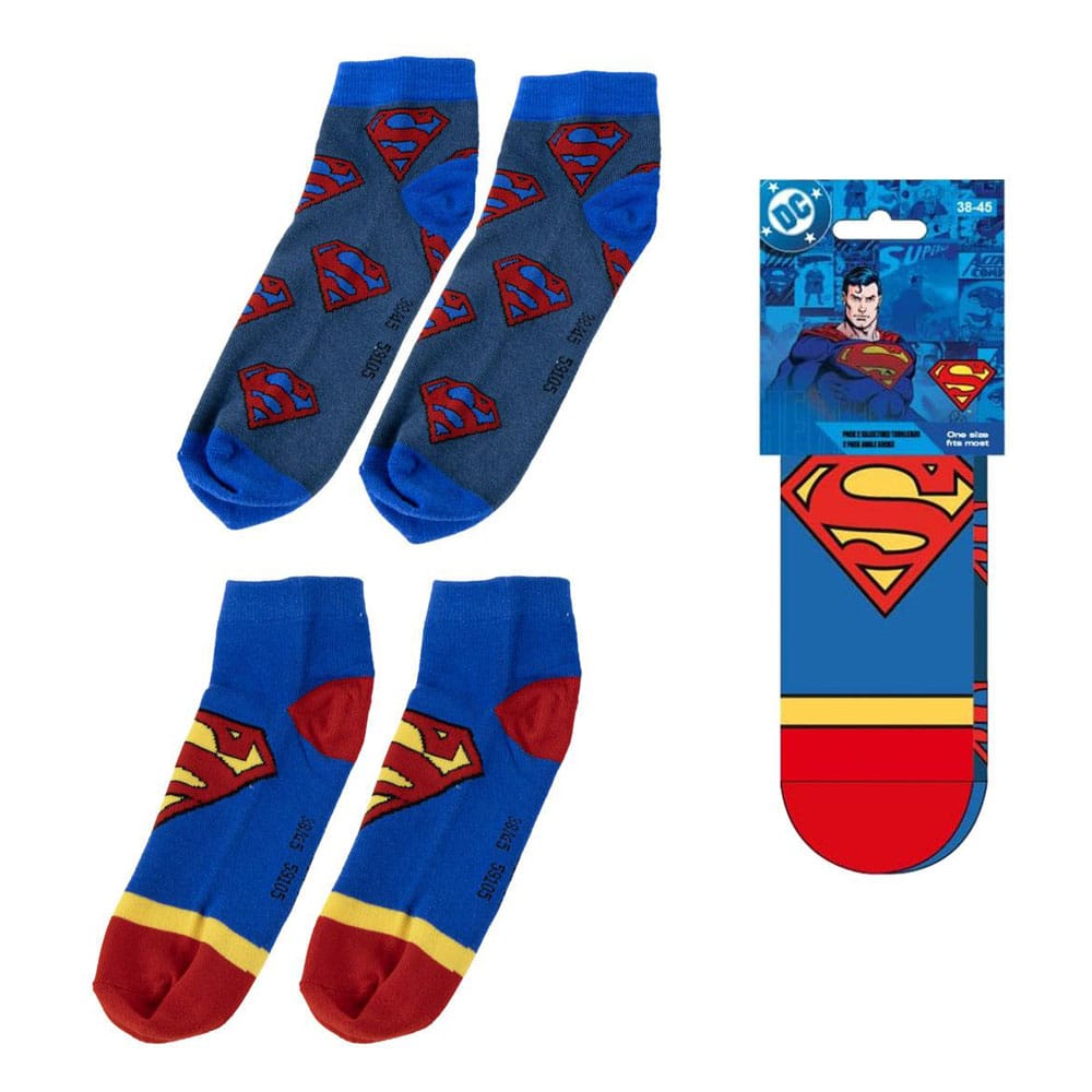DC Comics pack de 2 chaussettes de cheville Superman 38-45