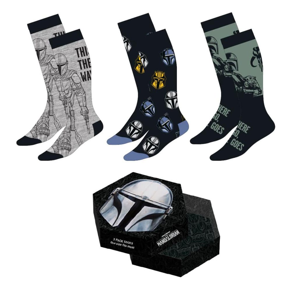 Star Wars: The Mandalorian pack 3 paires de chaussettes Mandalorian 38-45