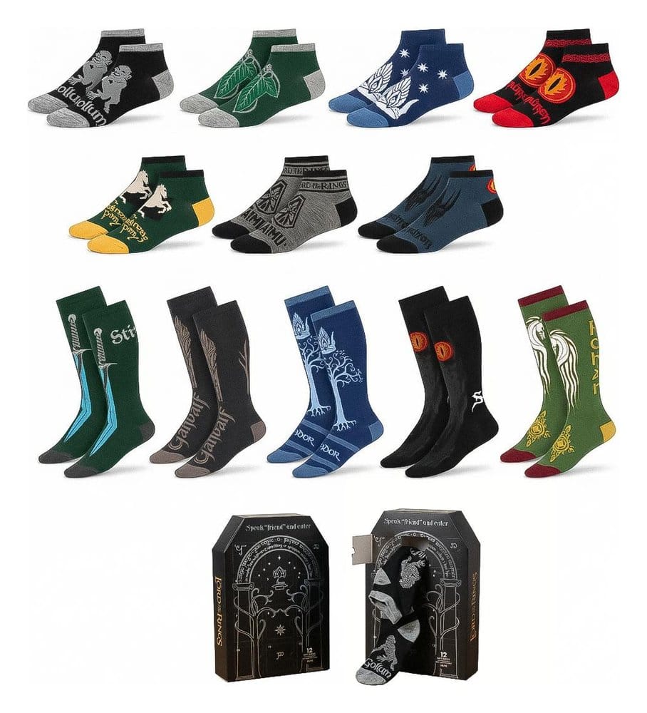 Le Seigneur des Anneaux chaussettes pack de 12 38-45