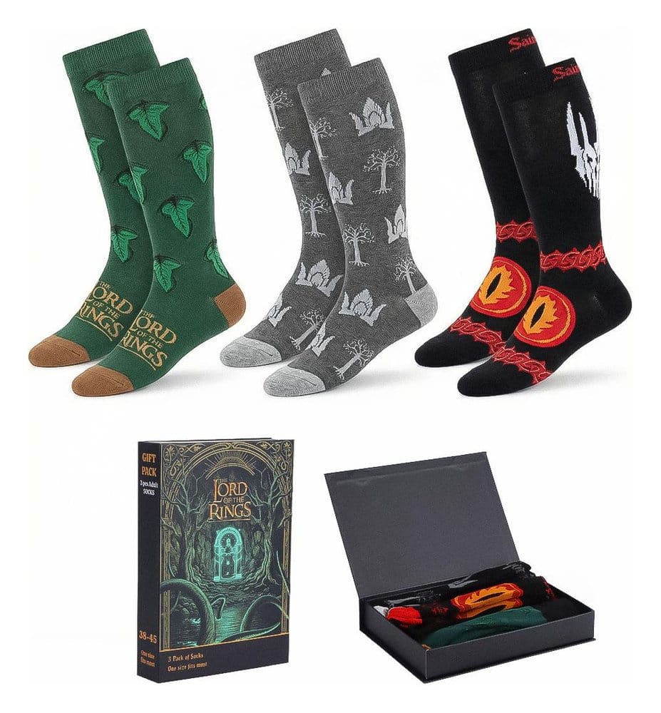 Le Seigneur des Anneaux chaussettes pack de 3 38-45