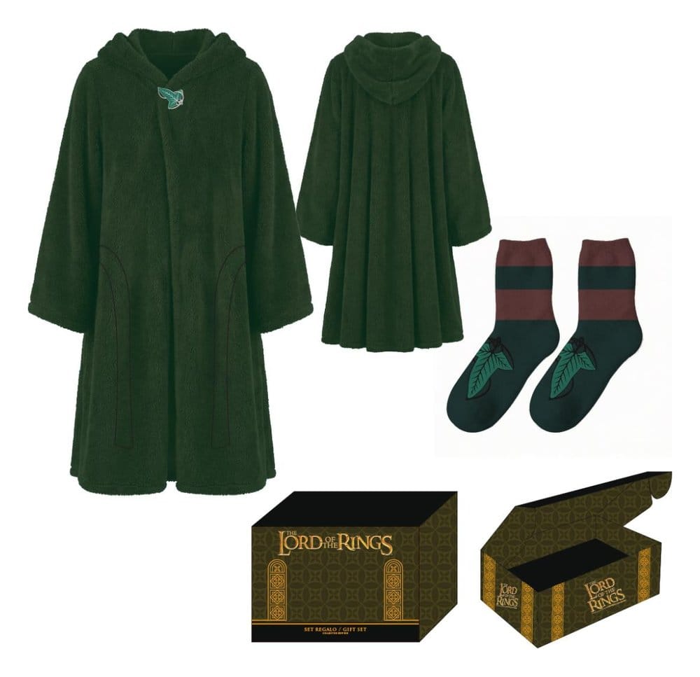 Le Seigneur des Anneaux Cape en Polaire & Chaussettes Coffret Cadeau