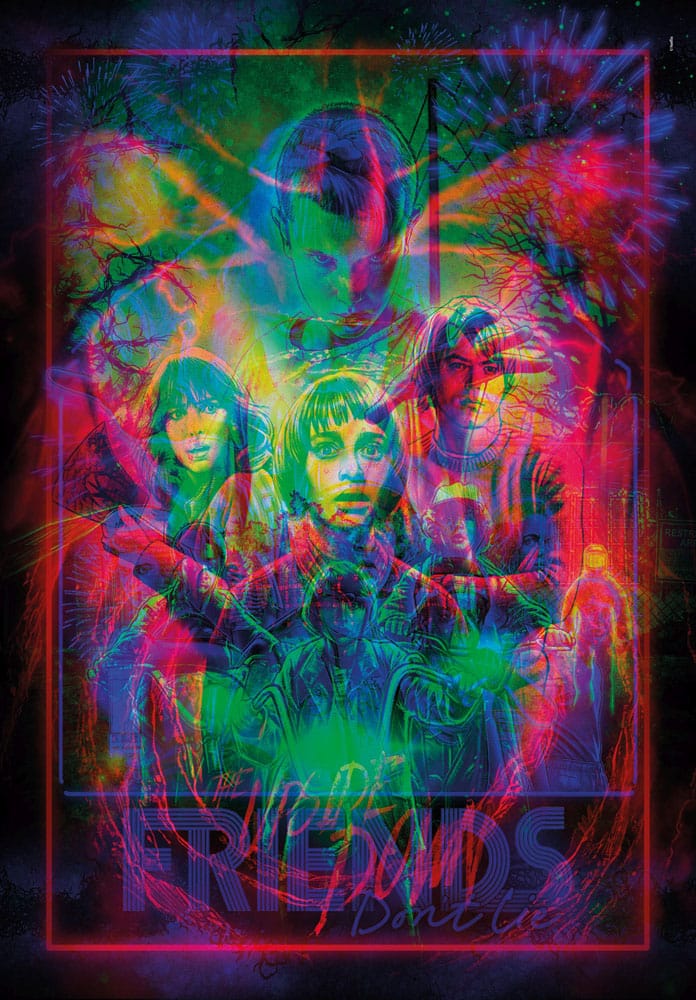 Stranger Things Metamorphic Art Collection puzzle avec effet lumineux The Upside (520 pièces)