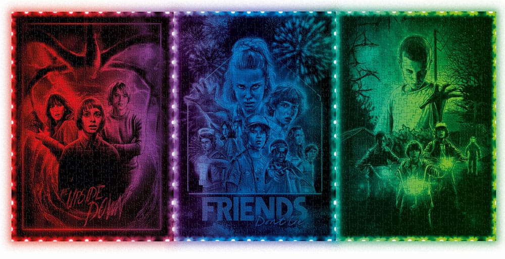 Stranger Things Metamorphic Art Collection puzzle avec effet lumineux The Upside (520 pièces)