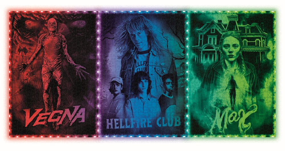 Stranger Things Metamorphic Art Collection puzzle avec effet lumineux Vecna (520 pièces)