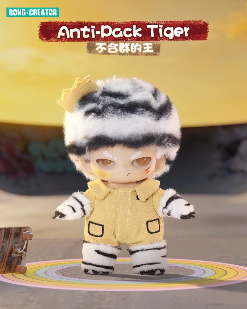 Neekyio Silent Beast Porte-clés en peluche 15 cm Blind Box Display (6)
