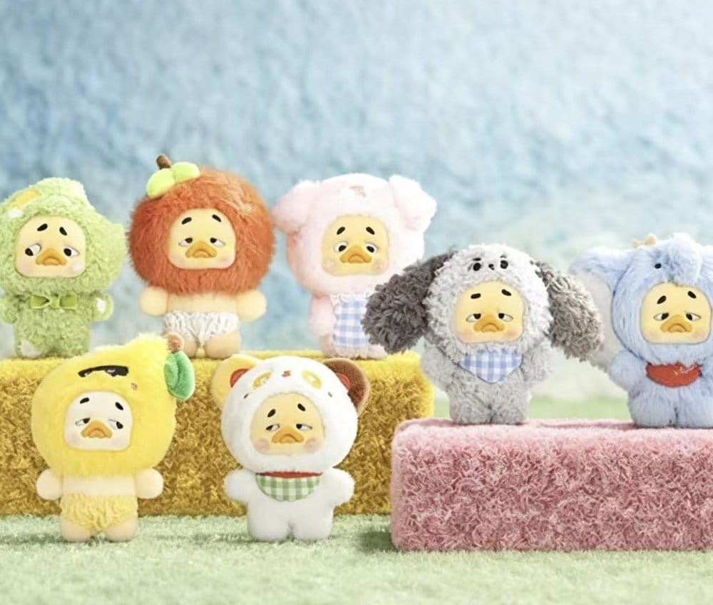Mini Upset Duck porte-clés en peluche Wish List Duck 12 cm Blind Box Display (6)